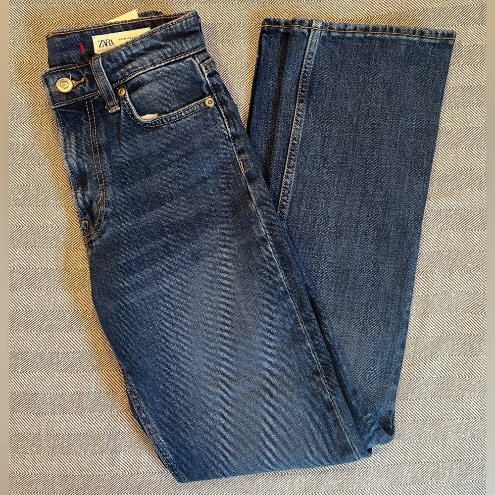 NWT Zara The Slim Turned Hem Jean Size 2